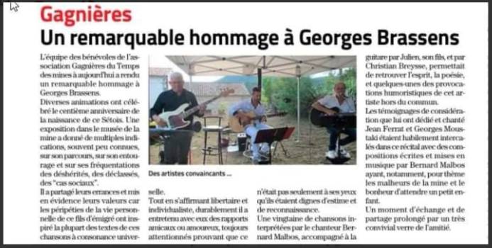 Gagnières Brassens Sept 2021